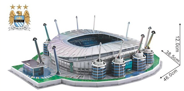 Mua Đồ chơi lắp ráp Giấy 3D Mô hình Sân Vận Động Etihad Manchester City   Tặng kèm đèn LED tại Mozakids  Mô hình gỗ 3D