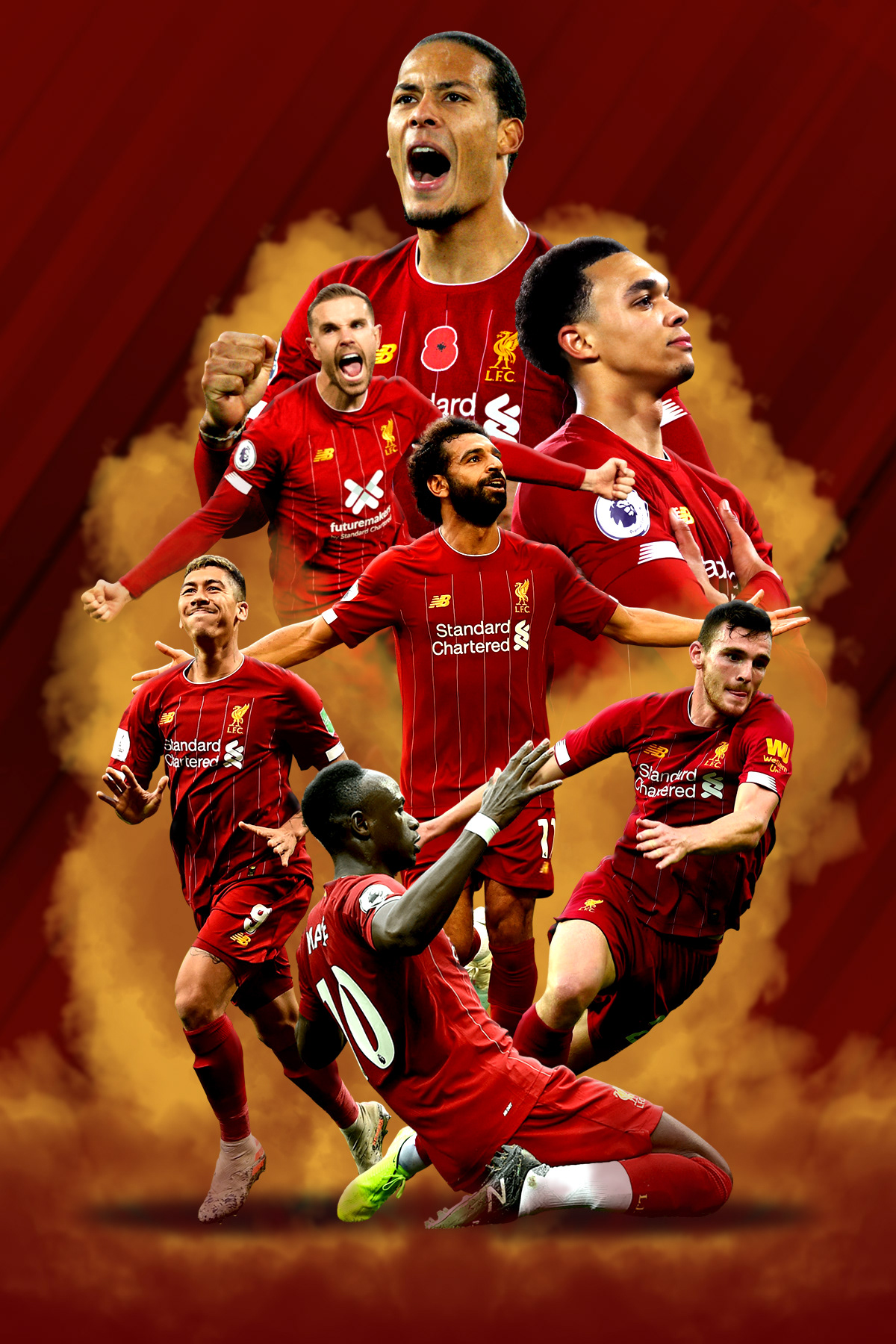 Poster dán tường Liverpool Lưu niệm bóng đá