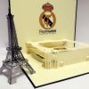 Thiệp 3d mô hình svd Real Madrid