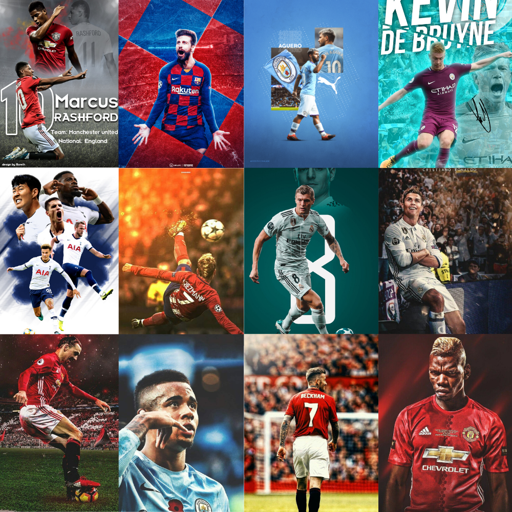 Combo 5 ảnh poster Messi 40x60 - Lưu niệm bóng đá